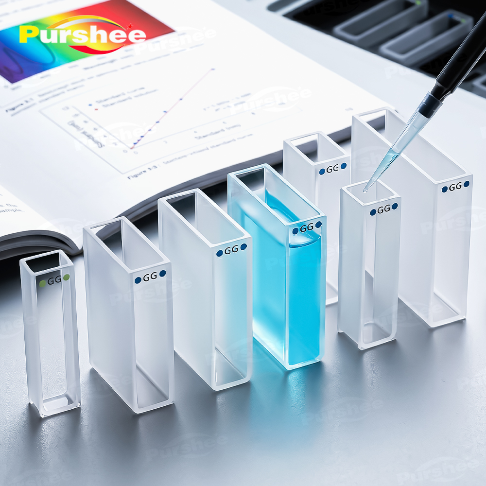 Lab Equipment - 4 unidades de cubetas de vidro,