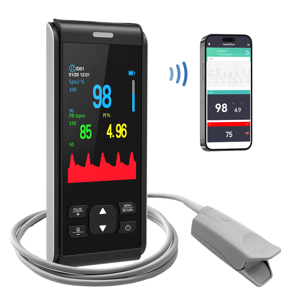 Pulse Oximeter Fingertip Rechargeable - Oxímetro de pulso portátil HealthTree para