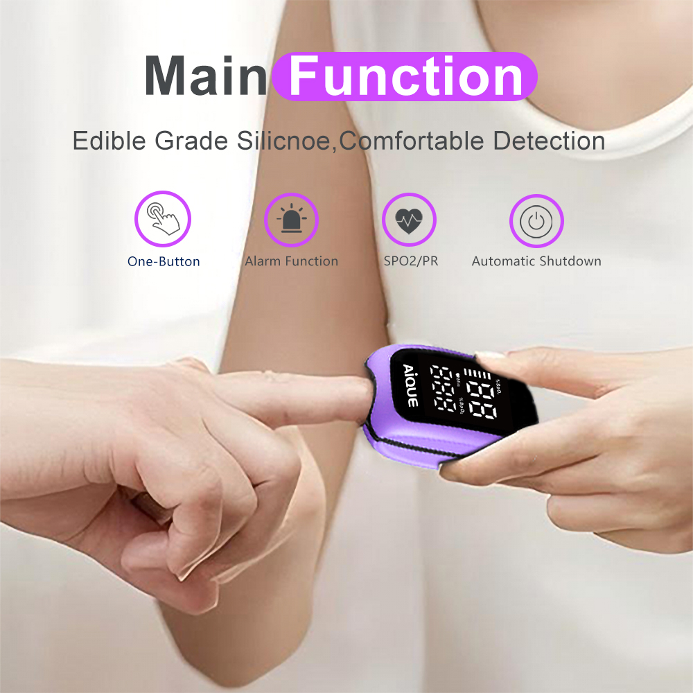Aique roxo recarregável oxímet - Pulse Oximeter Fingertip Rechargeable avaliação e preço