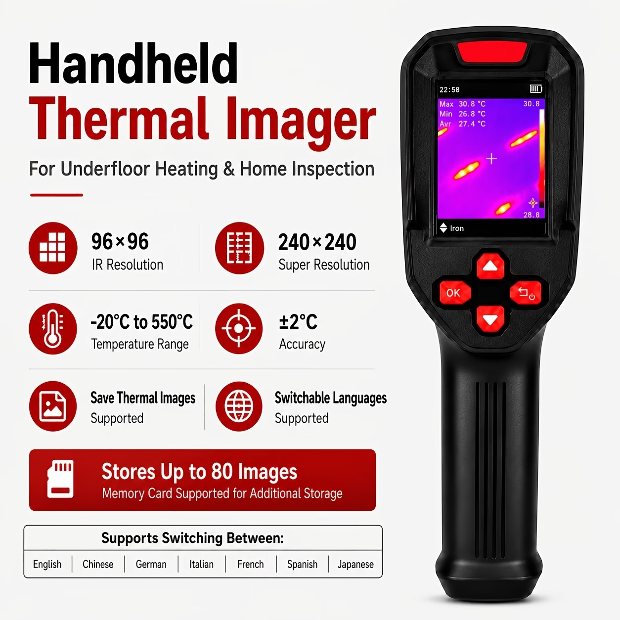 Câmera Térmica Recarregável po - Thermal Imaging Camera Pcb Repair avaliação e preço