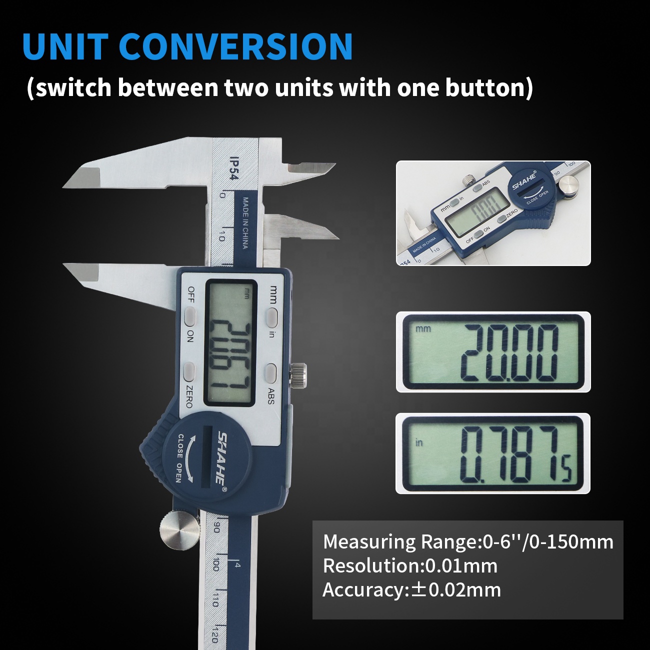 Paquímetro vernier digital IP5 - Digital Caliper 150Mm Stainless Steel avaliação e preço